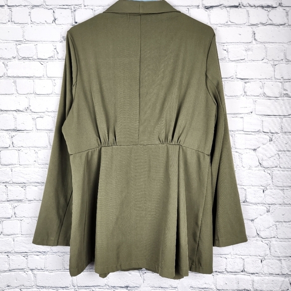 2/$15 Shein Size XL Olive Green Blazer - Picture 5 of 6